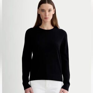 EVERLANE The Classic Crewneck Sweater in Cashmere Black Size S NWT